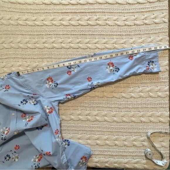 Banana Republic Floral Luxe Poplin Top Size Large - Picture 9 of 11